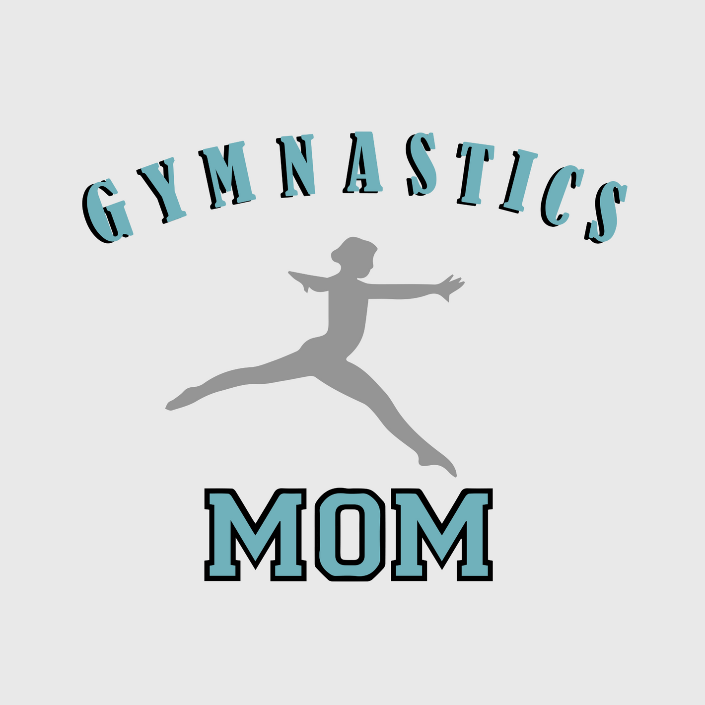 Gymnastics Mom Blue Transfer