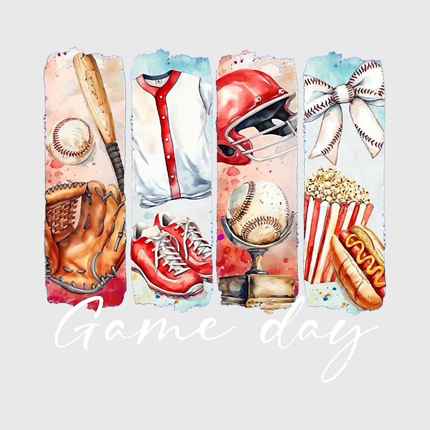Watercolor Ballpark Moments Transfer