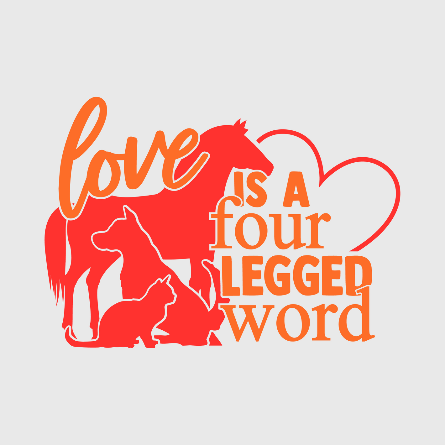 Love Is A Four-Legged Word Horse Transfer