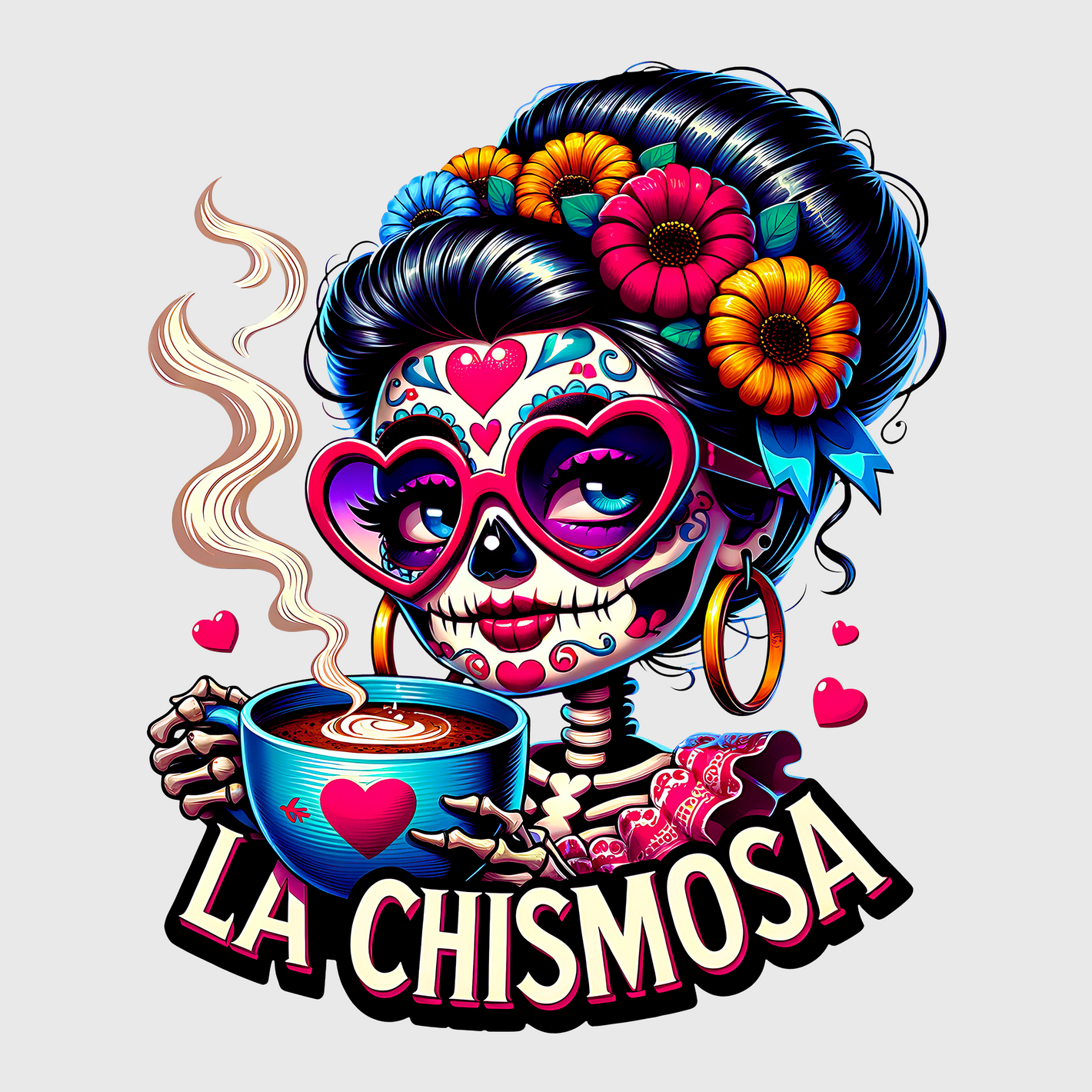 La Chismosa Sugar Skull Halloween Transfer