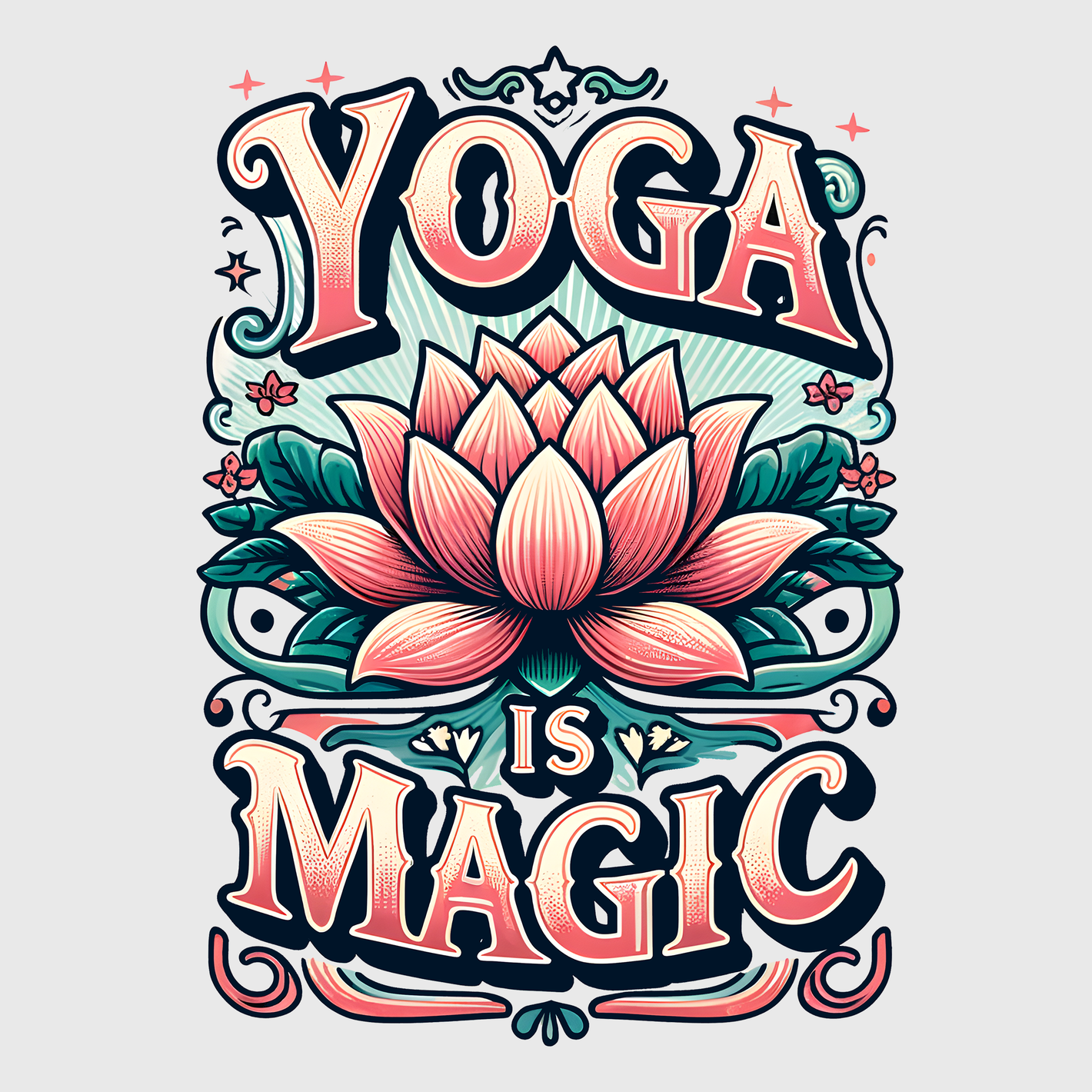 Yoga Is Magic Lotus Transfer