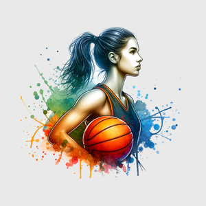 Focused Basketball Player Girl Transfer