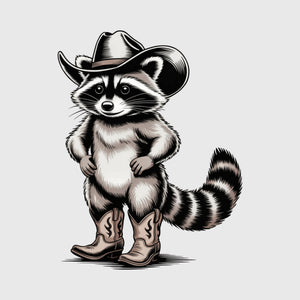 Cowboy Raccoon Wrangler Transfer