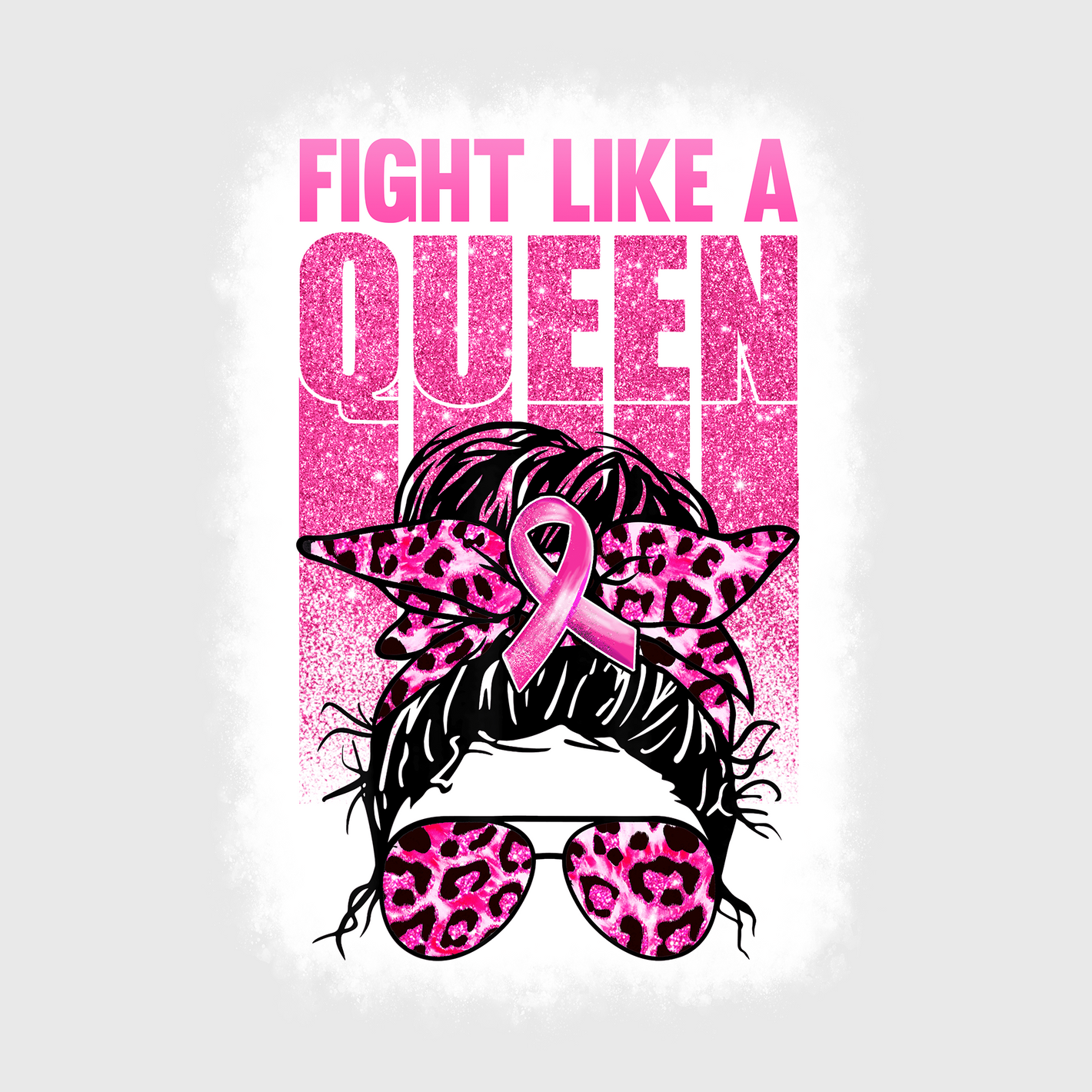 Fight Like A Queen Pink Ribbon Transfer