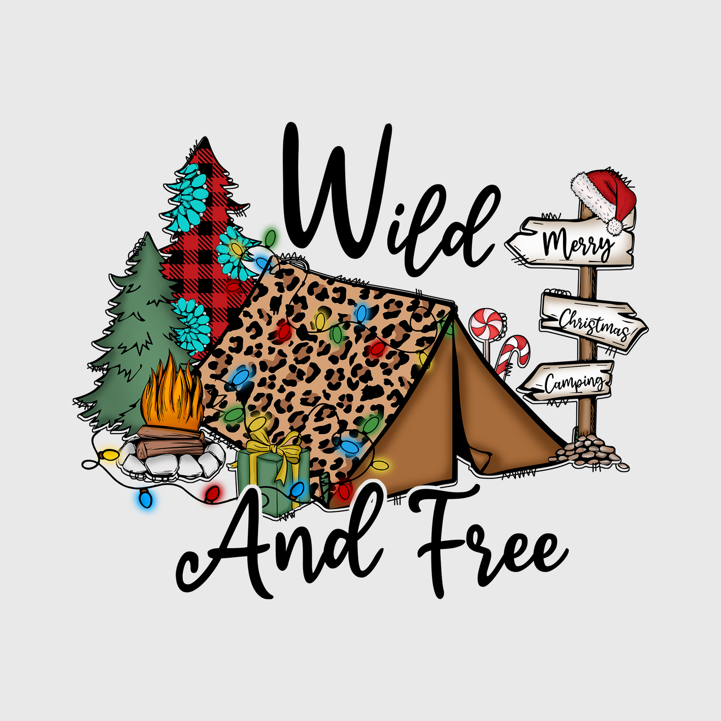 Wild and Free Gingerbread Transfer