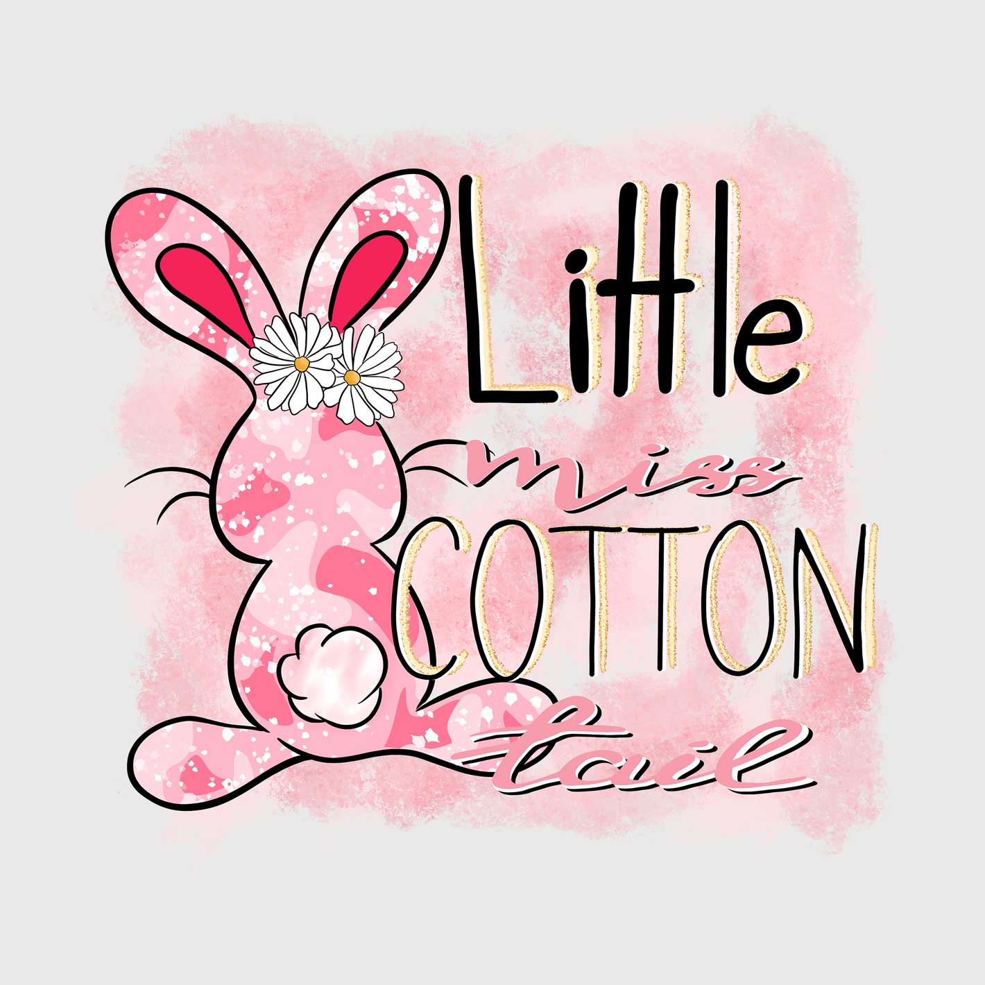 Little Cotton Tail Bunny Transfer