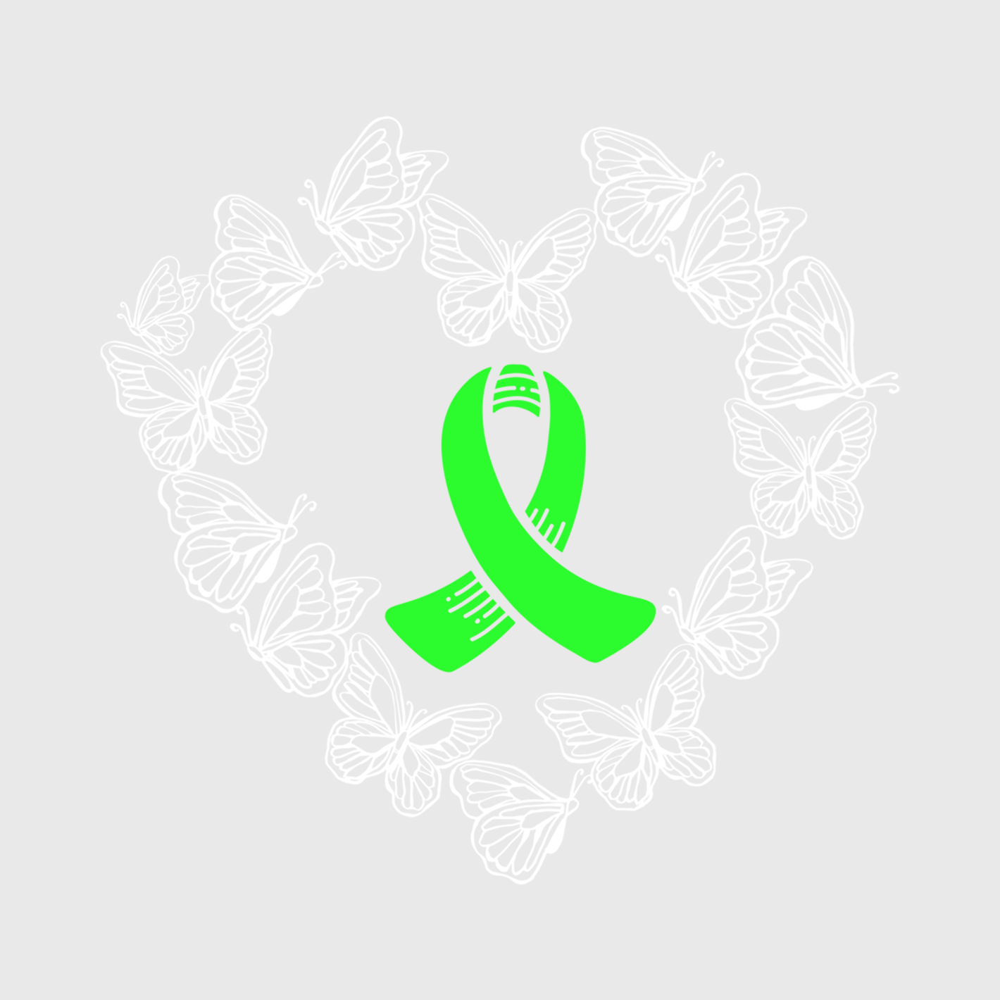 Lymphoma Ribbon Wreath Transfer