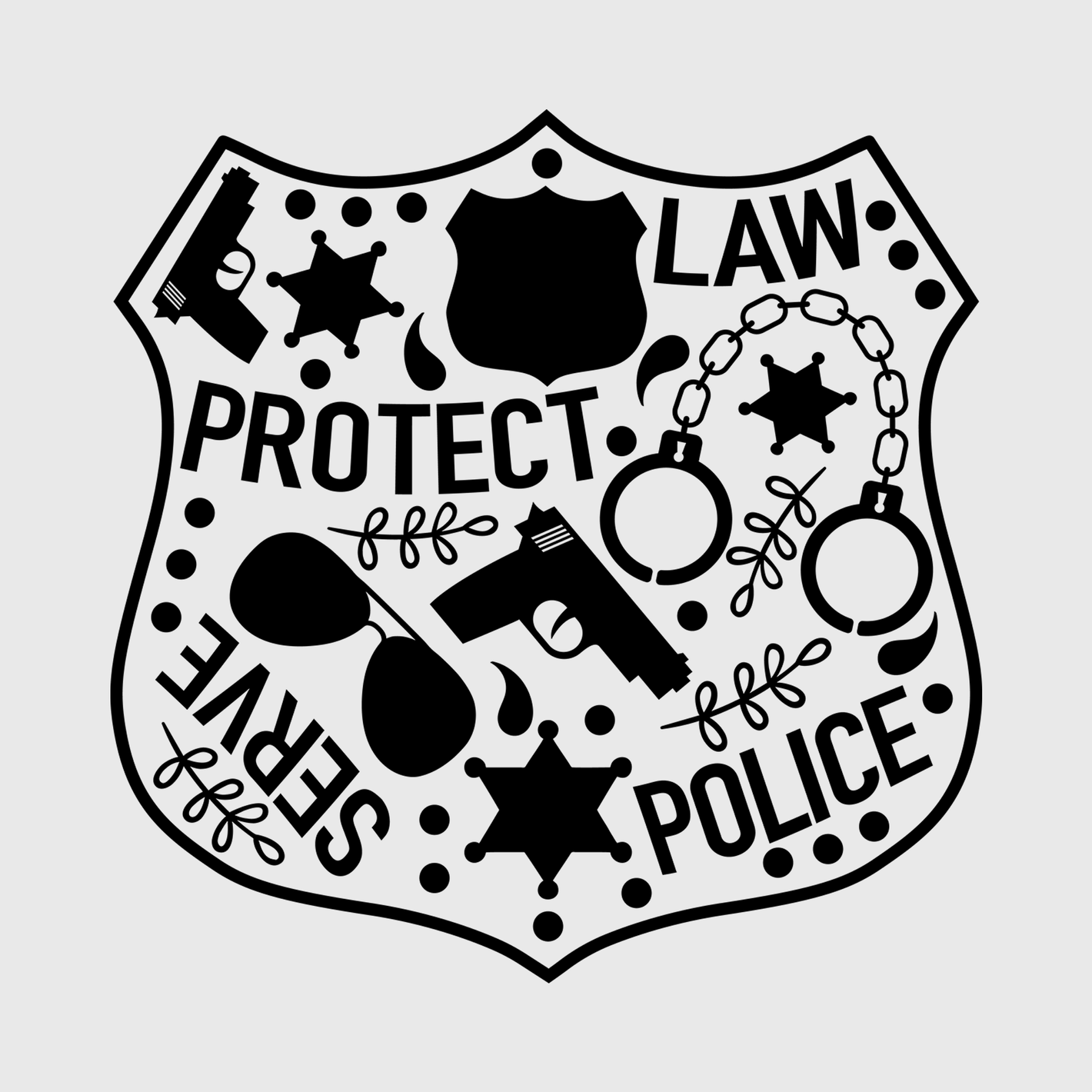 Protect And Serve Law Enforcement Shield Transfer