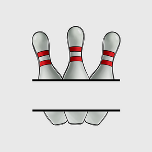 Bowling Pins Personalize Transfer