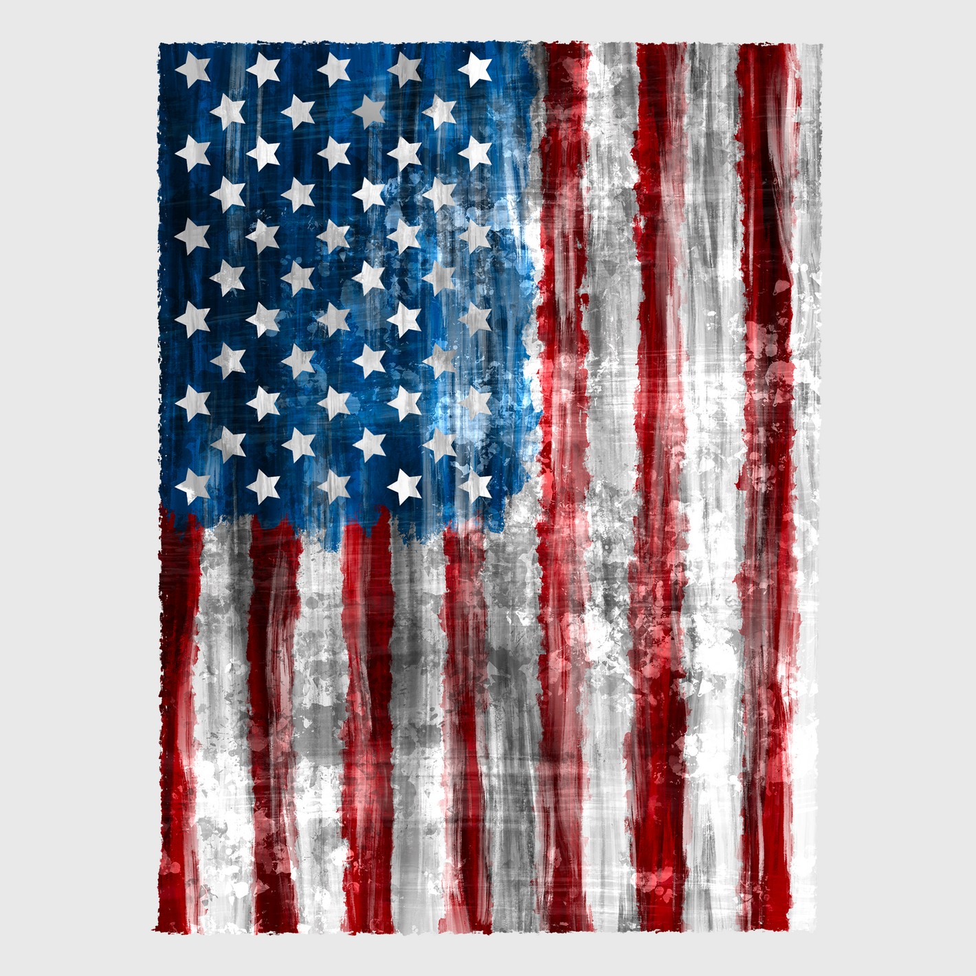 American Flag Distressed Transfer