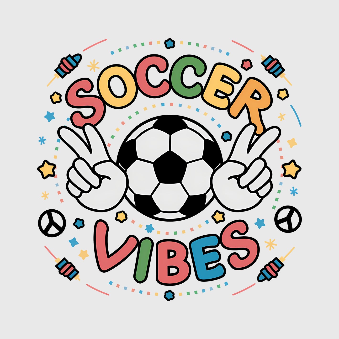 Groovy Soccer Vibes Transfer