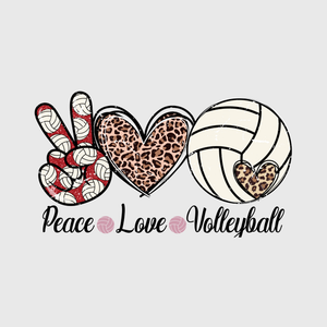 Volleyball Peace and Love Transfer