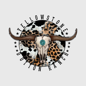 Yellowstone Rodeo Bull Skull Transfer