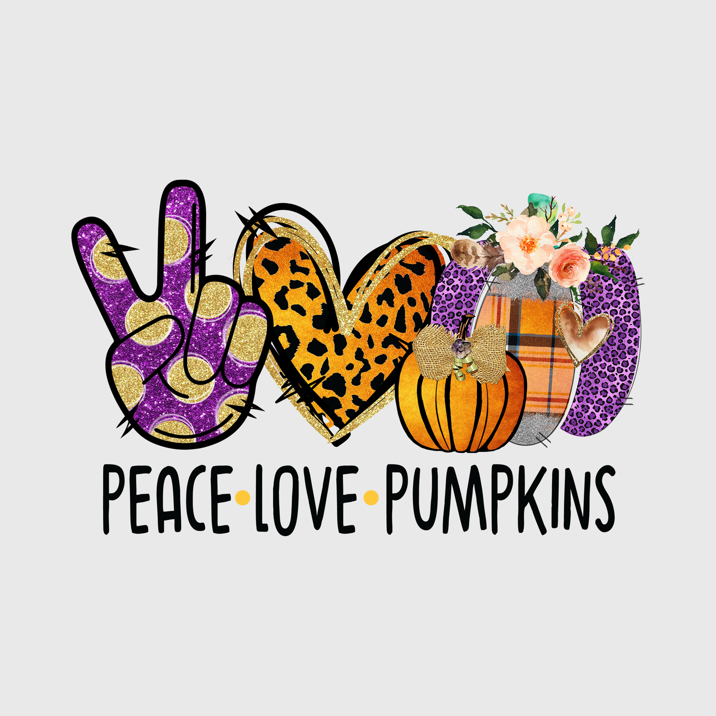 Peace Love Pumpkins Transfer