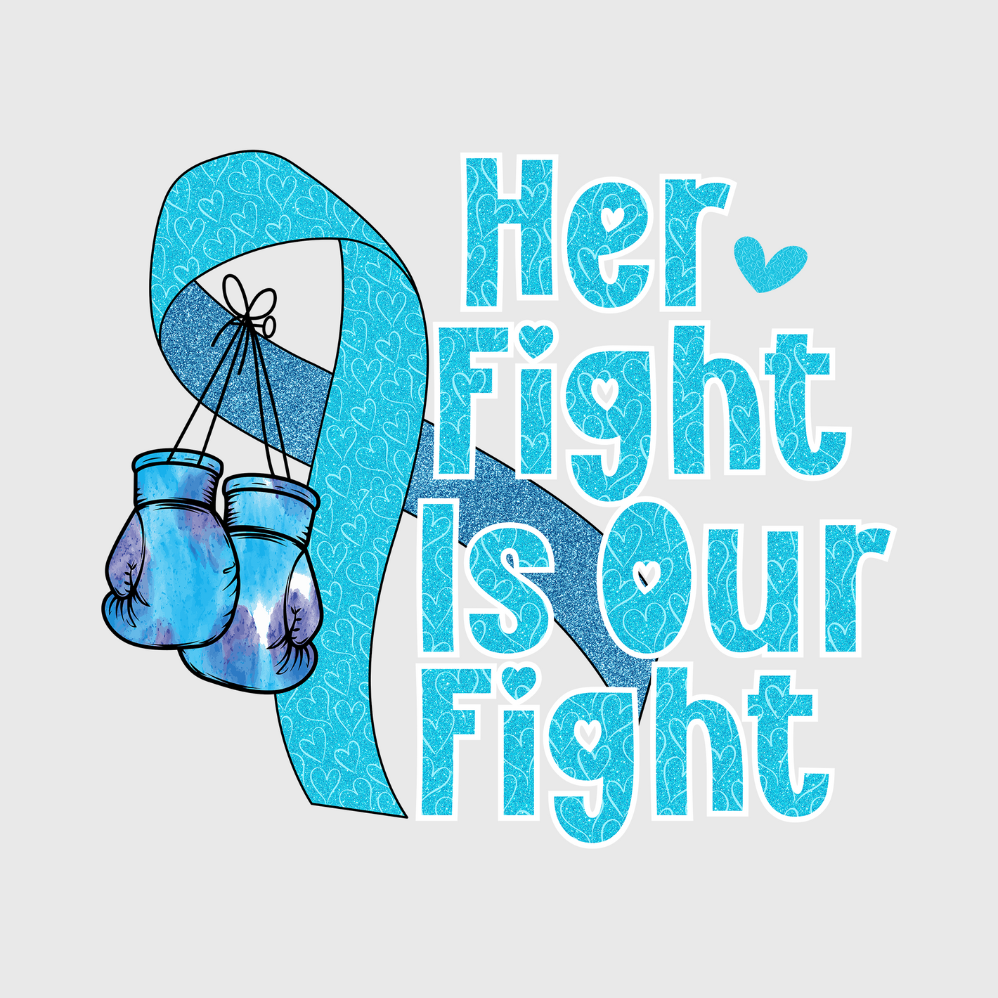 Her Fight Is Our Fight Boxing Gloves Transfer