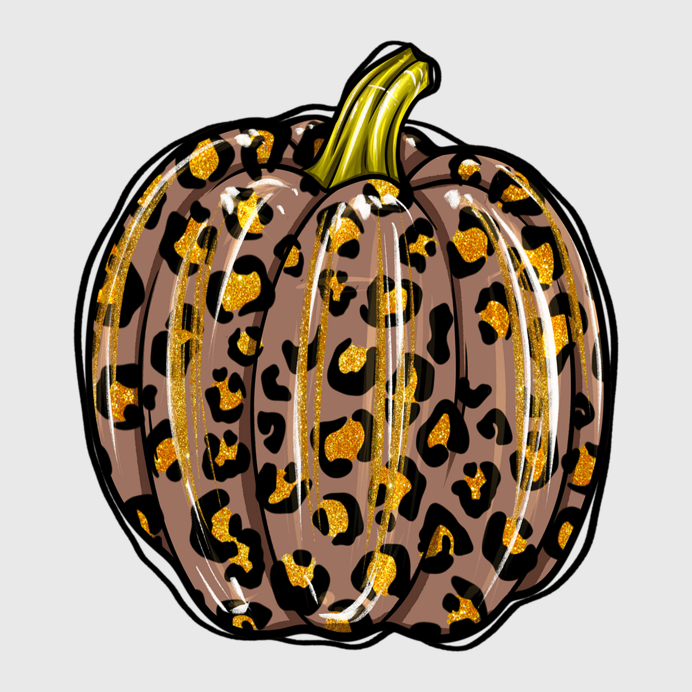 Leopard Print Pumpkin Transfer