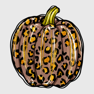 Leopard Print Pumpkin Transfer