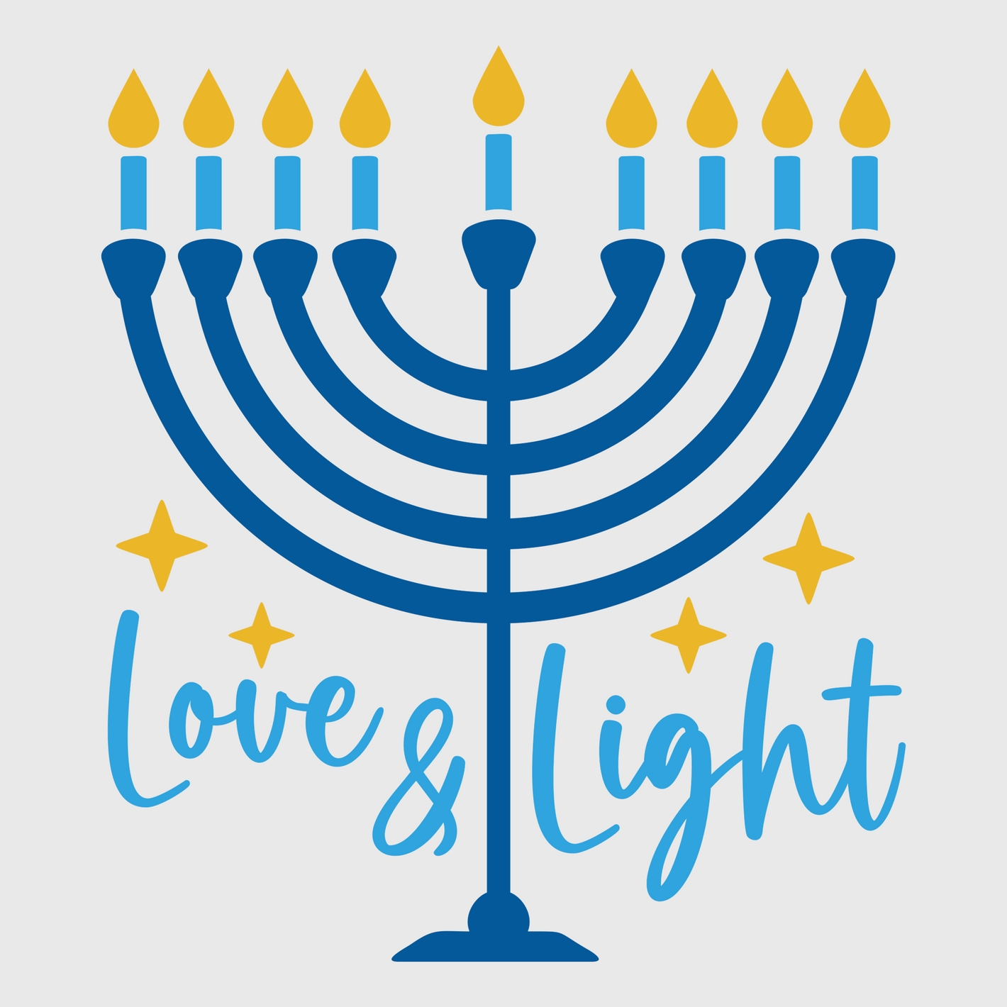 Love and Light Menorah Transfer