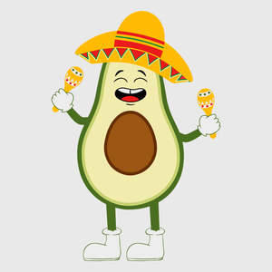 Happy Avocado Cinco De Mayo Transfer