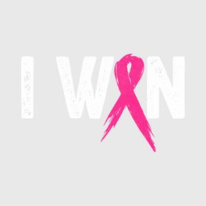 I Won Pink Ribbon Bold Transfer