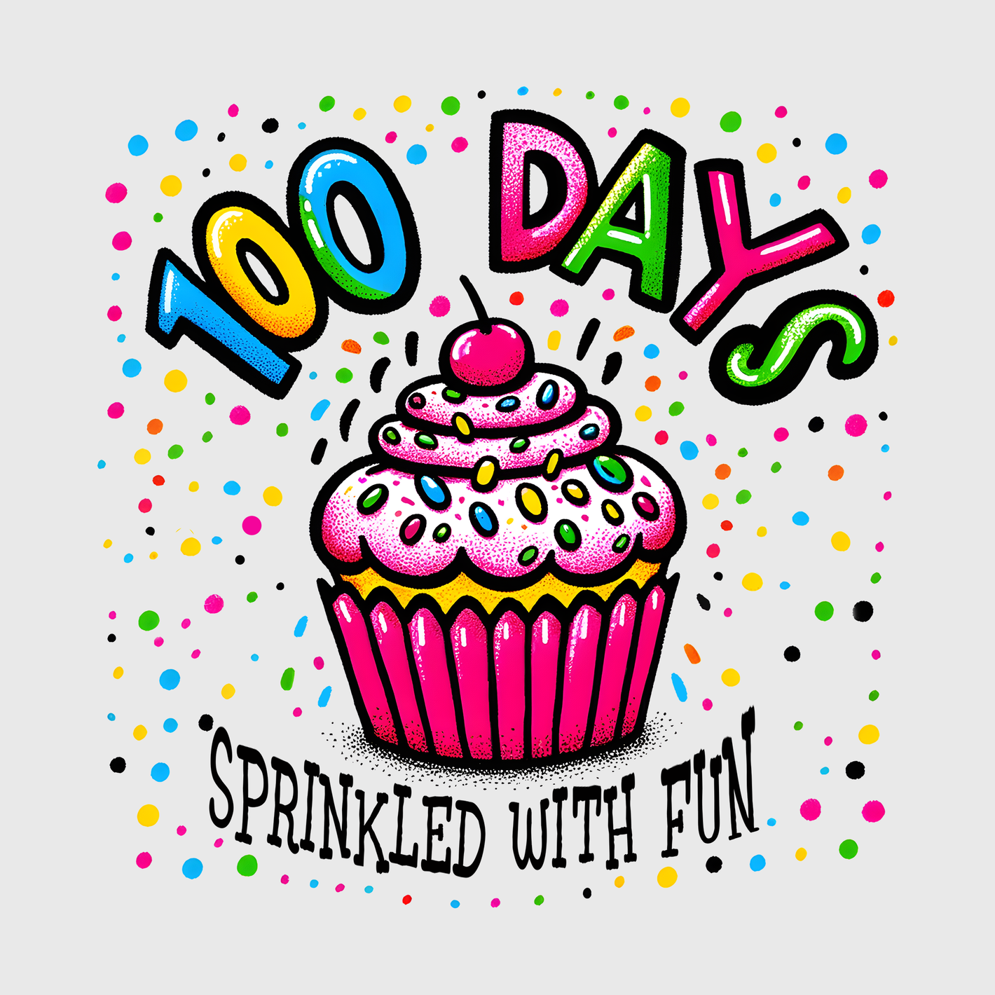 100 Days Sprinkled With Fun Transfer