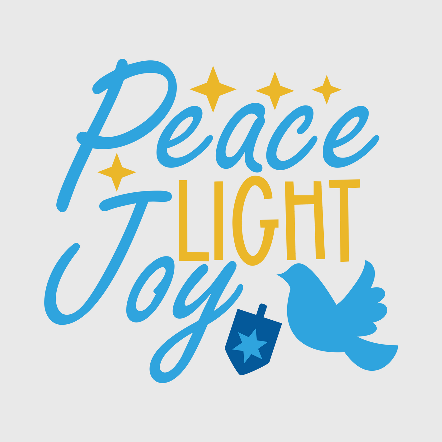 Peace Light Joy Hanukkah Transfer