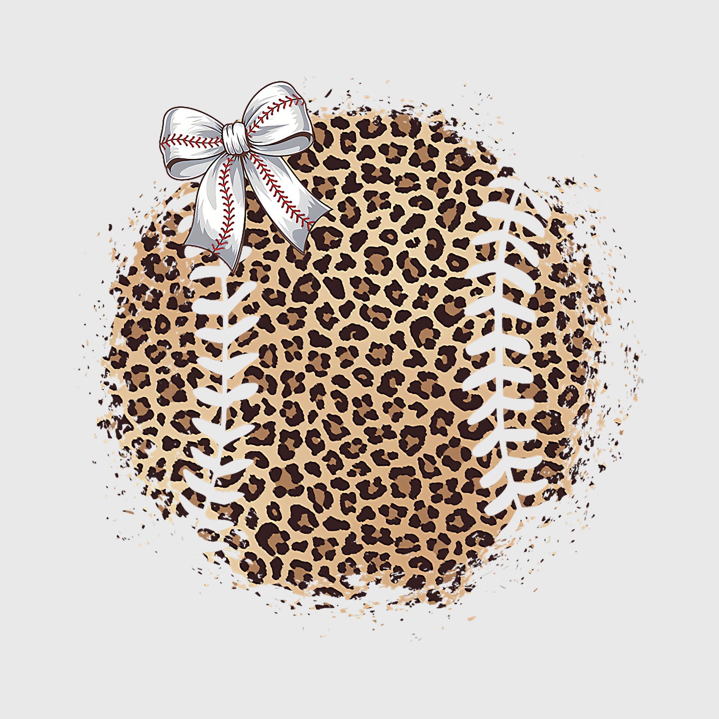 Leopard Diamond Baseball Transfer