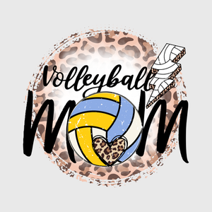 Leopard Print Volleyball Mom Transfer