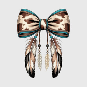 Turquoise Ranch Bow Transfer