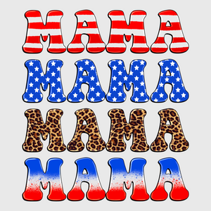 American Mama Leopard Print Transfer