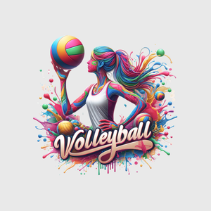 Color Splash Volleyball Transfer