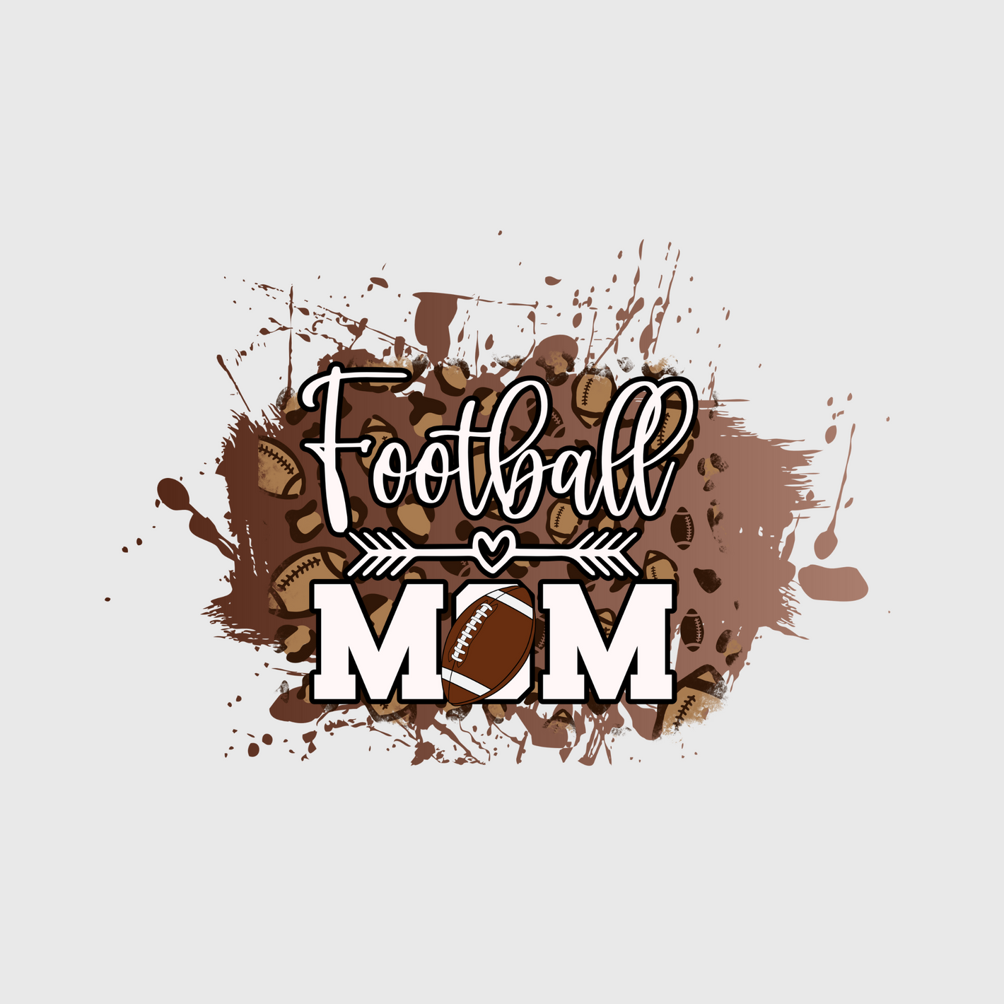 Football MOM Splatter Transfer