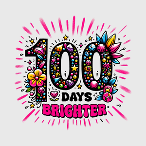 100 Days Brighter Colorful Transfer