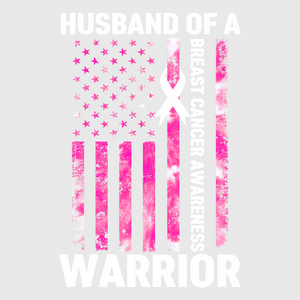 Husband Of A Fighter Pink Ribbon Transfer