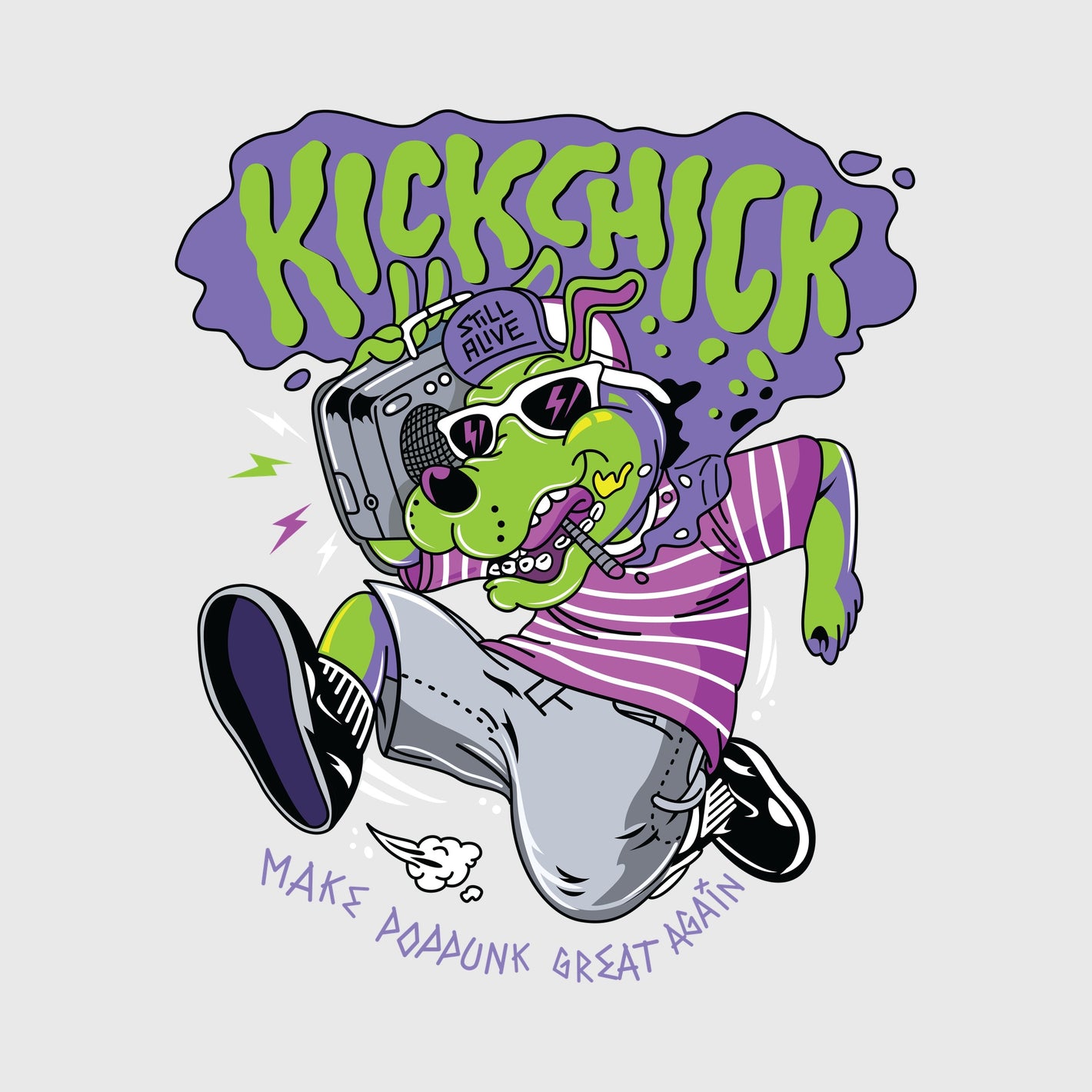 Kick Chick Boombox Transfer