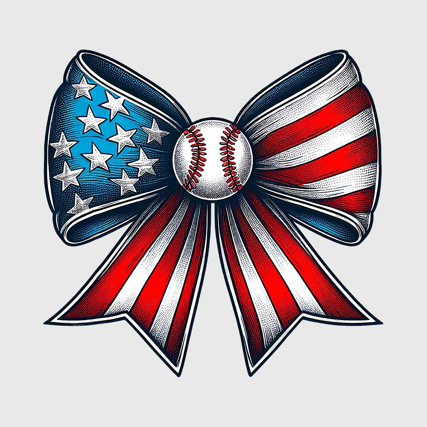 Patriotic Diamond Bow Transfer