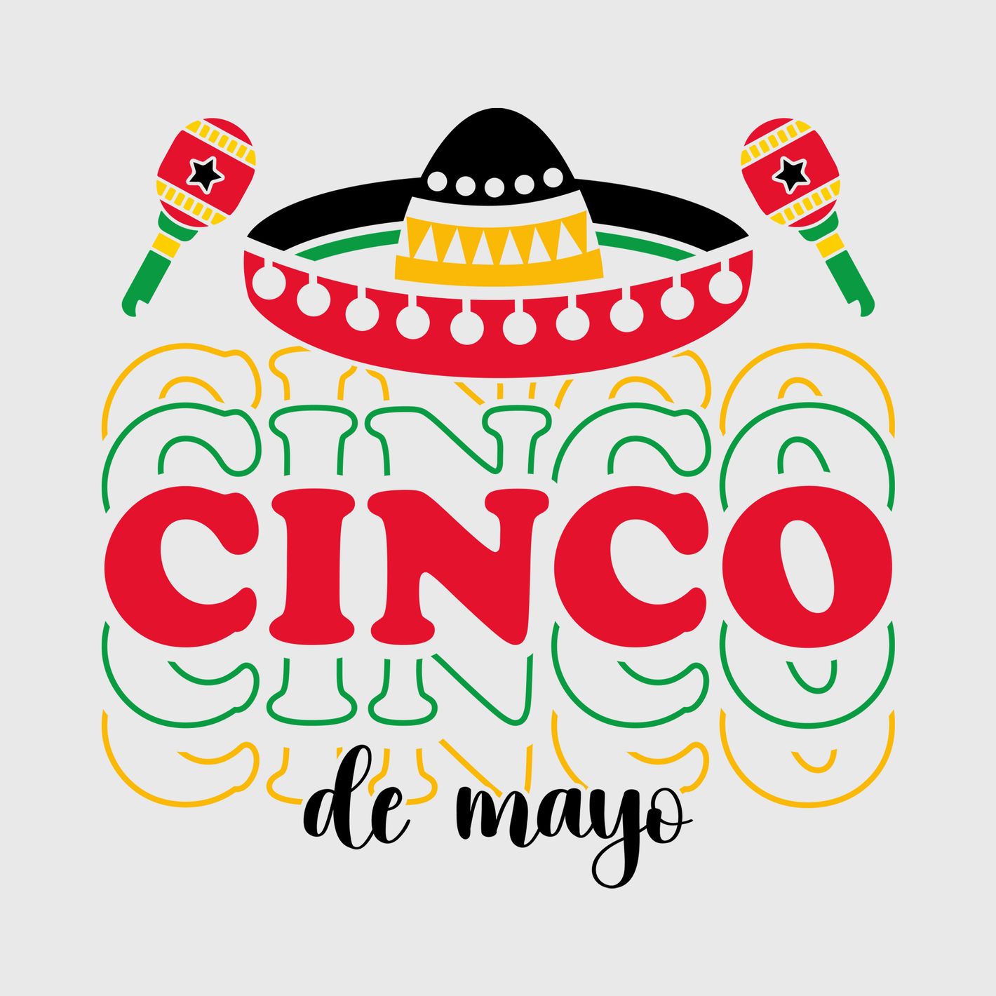 Cinco De Mayo Sombrero Transfer