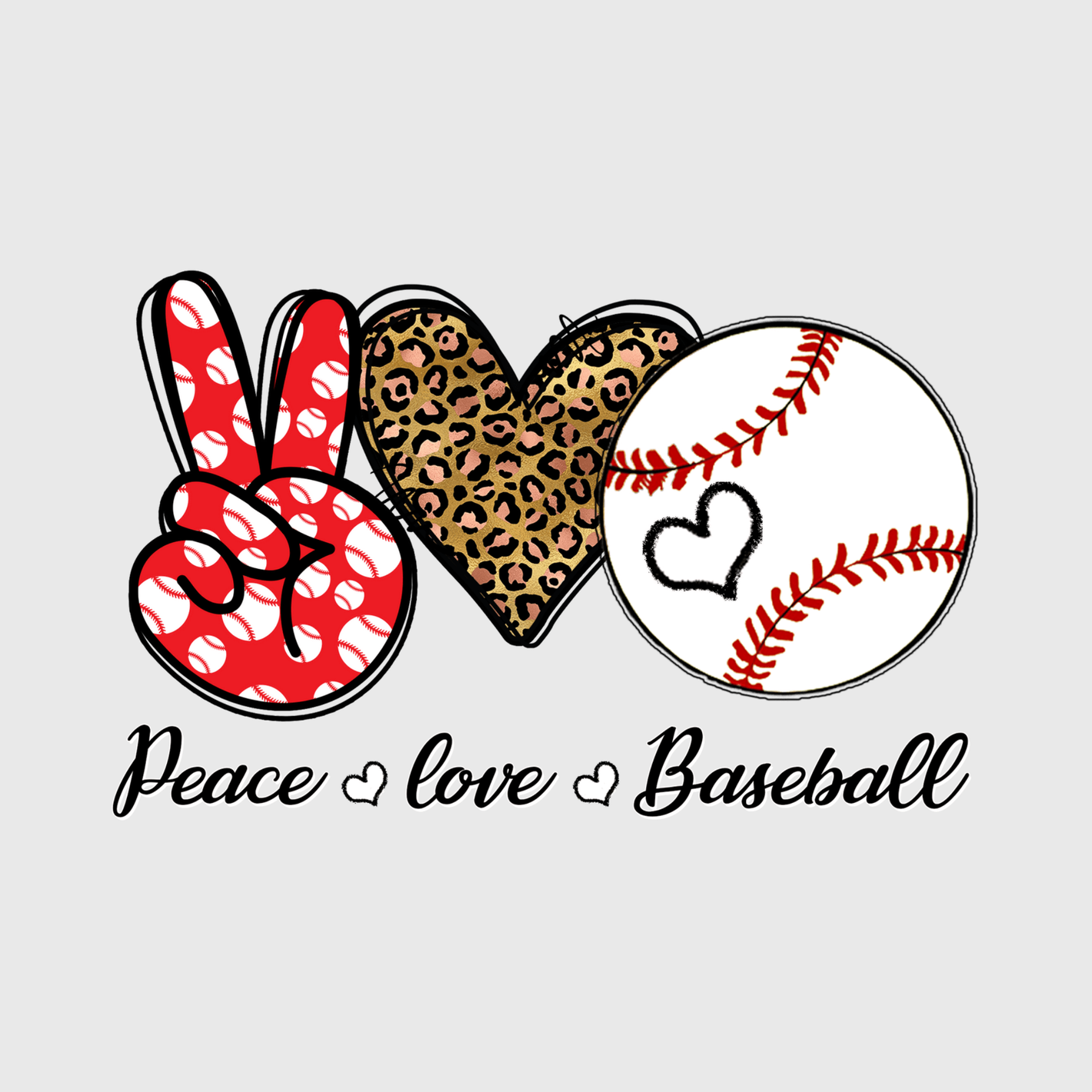 Love Baseball Peace Transfer