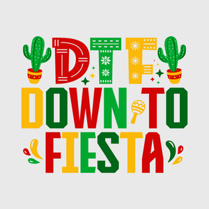 Fiesta Time Lettering Transfer