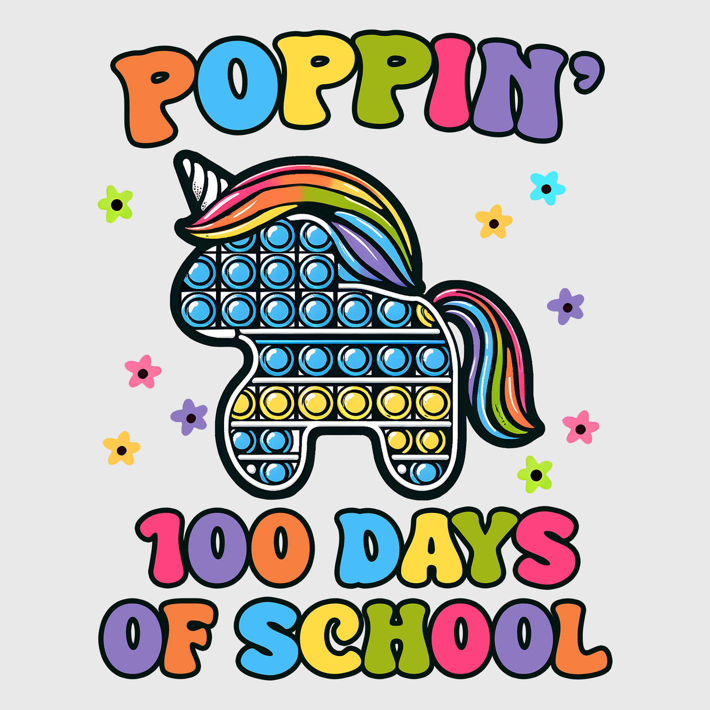 Poppin' Through 100 Days Of School Transfer