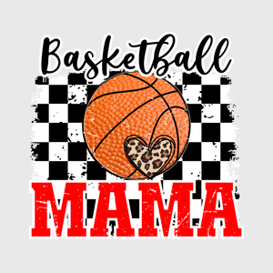 Basketball Mom Leopard Heart Transfer