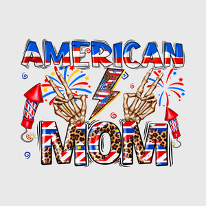 American Mom Leopard Fireworks Transfer