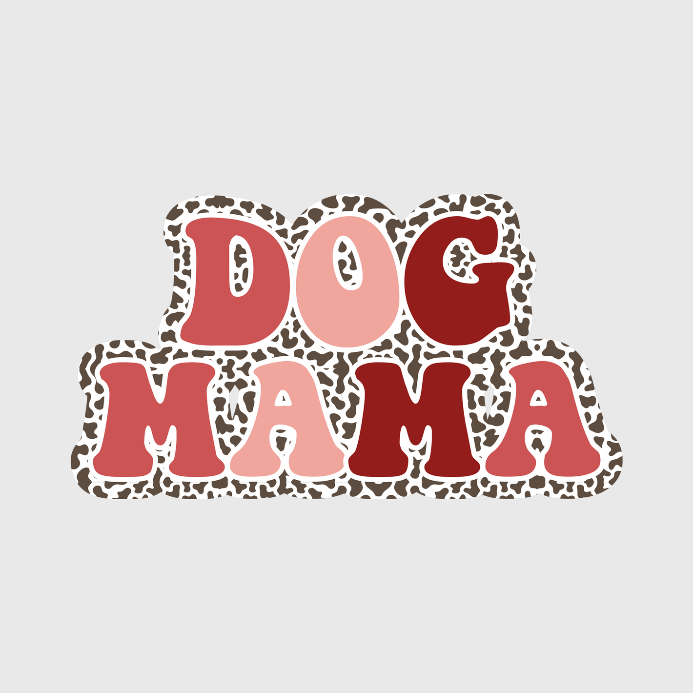 Dog Mama Paw Print Transfer