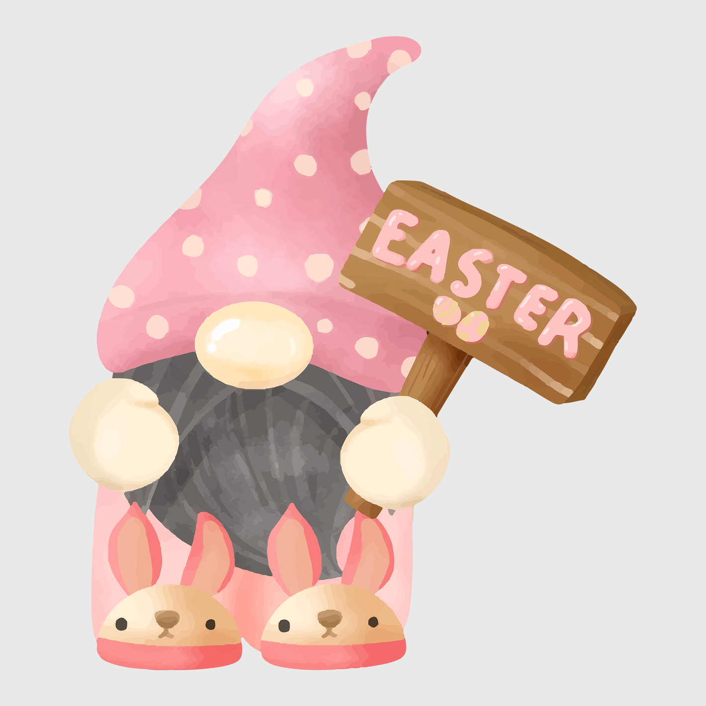 Easter Cupcake Bunny Transfer