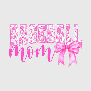 Blush Floral Baseball Mom Transfer