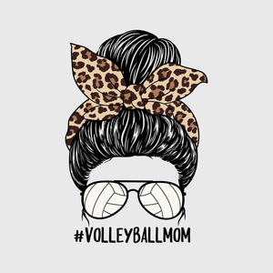 Leopard Print Volleyball Mom Hair Transfer