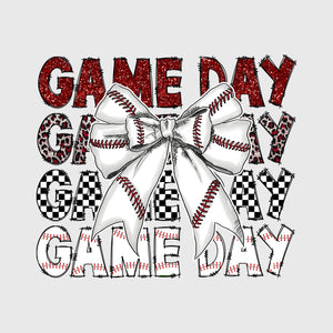 Sparkly Game Day Bow Transfer