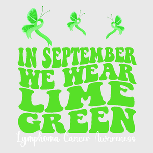 In September We Wear Lime Green Transfer