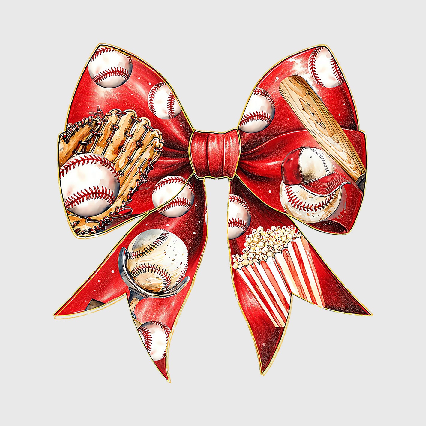 Red Dugout Bow Transfer