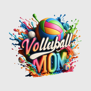 Volleyball Mom Heart Transfer